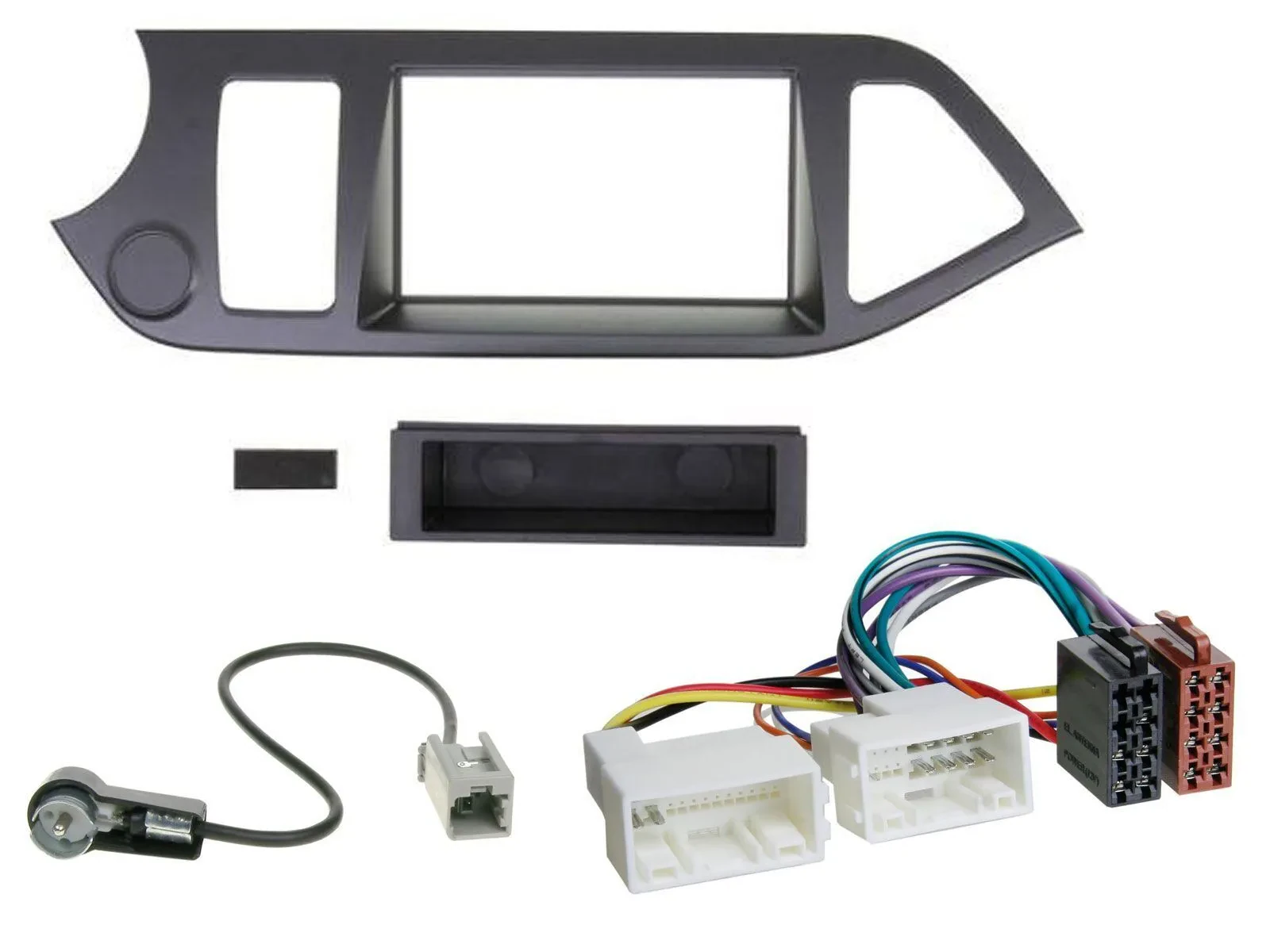 Radioeinbauset DIN Autoradio für Kia Picanto ab 2011 ohne Start-Stop