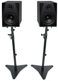 (2) Rockville DPM5B 5.25" 150W Powered Studio Monitor Speakers+Adjustable Stands