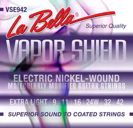 Струны для электрогитары La Bella VSE942 Vapor Shield 9-42