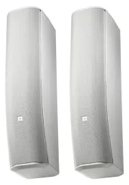 (2) JBL CBT 70J-1-WH 500w Swivel Wall Mount Line Array Column Speakers in White
