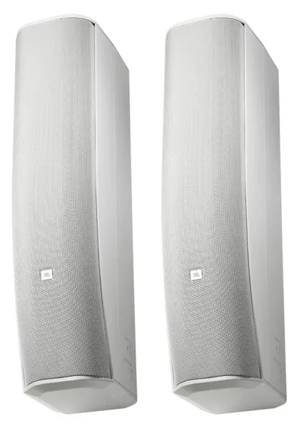 (2) JBL CBT 70J-1-WH 500w Swivel Wall Mount Line Array Column Speakers in White