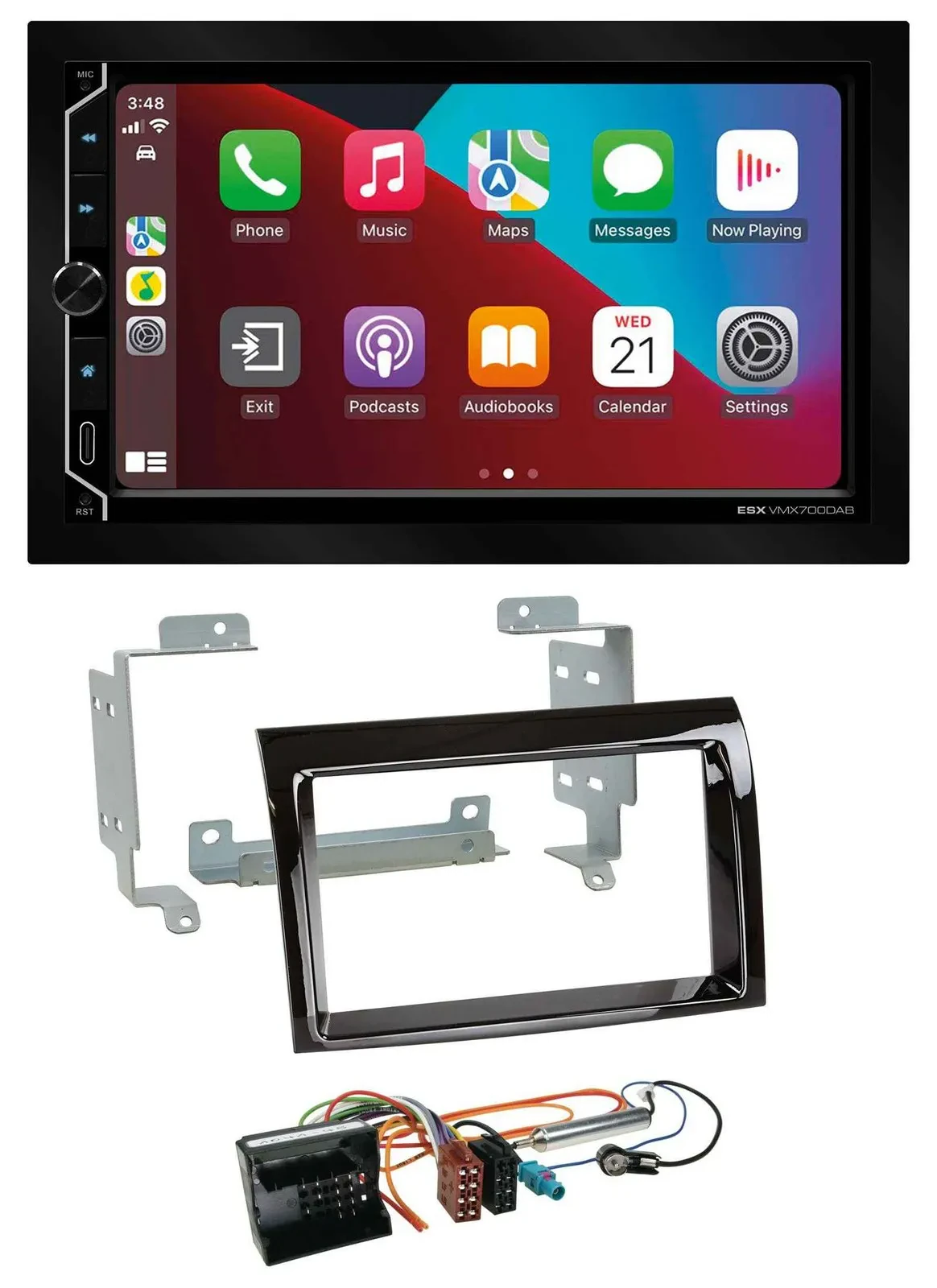 Автомагнитола для Citroen Jumper 2006–2011 ESX 2DIN, DAB, USB, MP3, Bluetooth, Piano