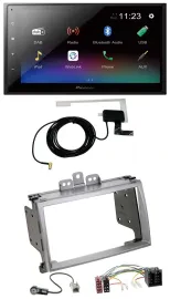 Pioneer DAB MP3 Bluetooth 2DIN USB Autoradio für Hyundai i20 2009-2012 silber