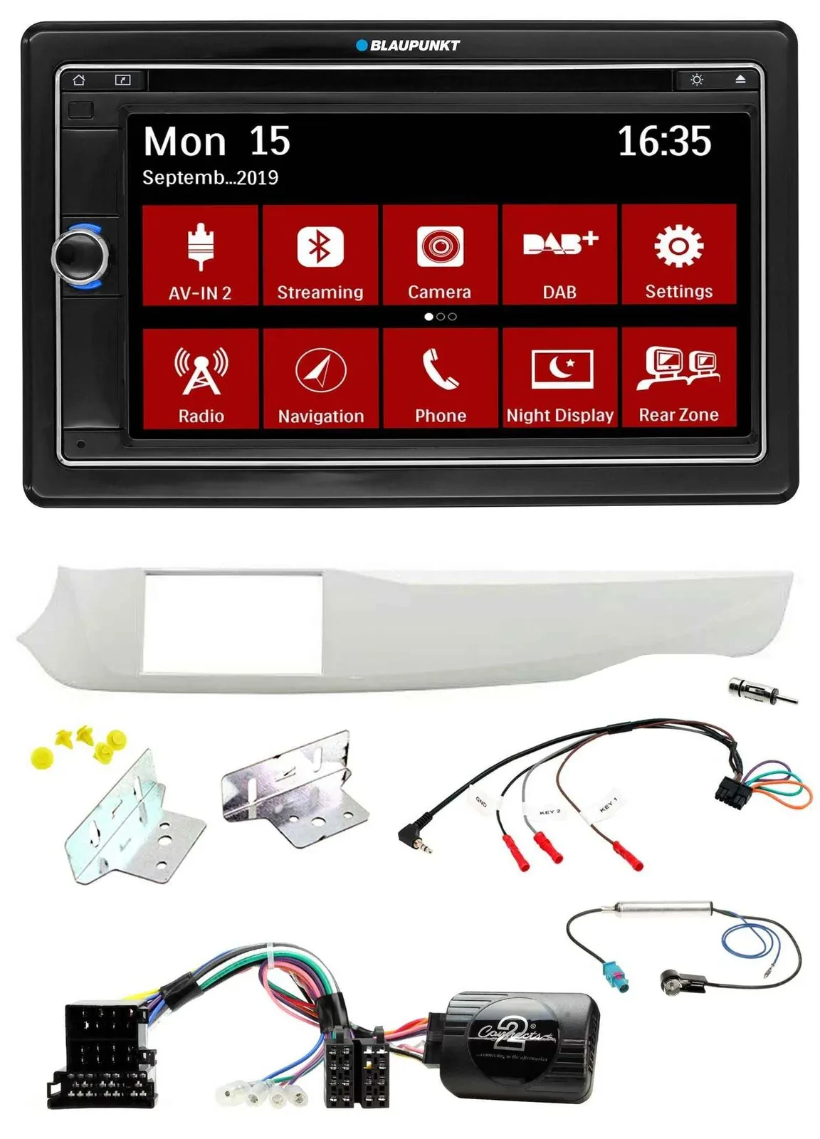 Blaupunkt Lenkrad DAB TMC 2DIN USB Bluetooth Navigation für Alfa Giulietta 10-14