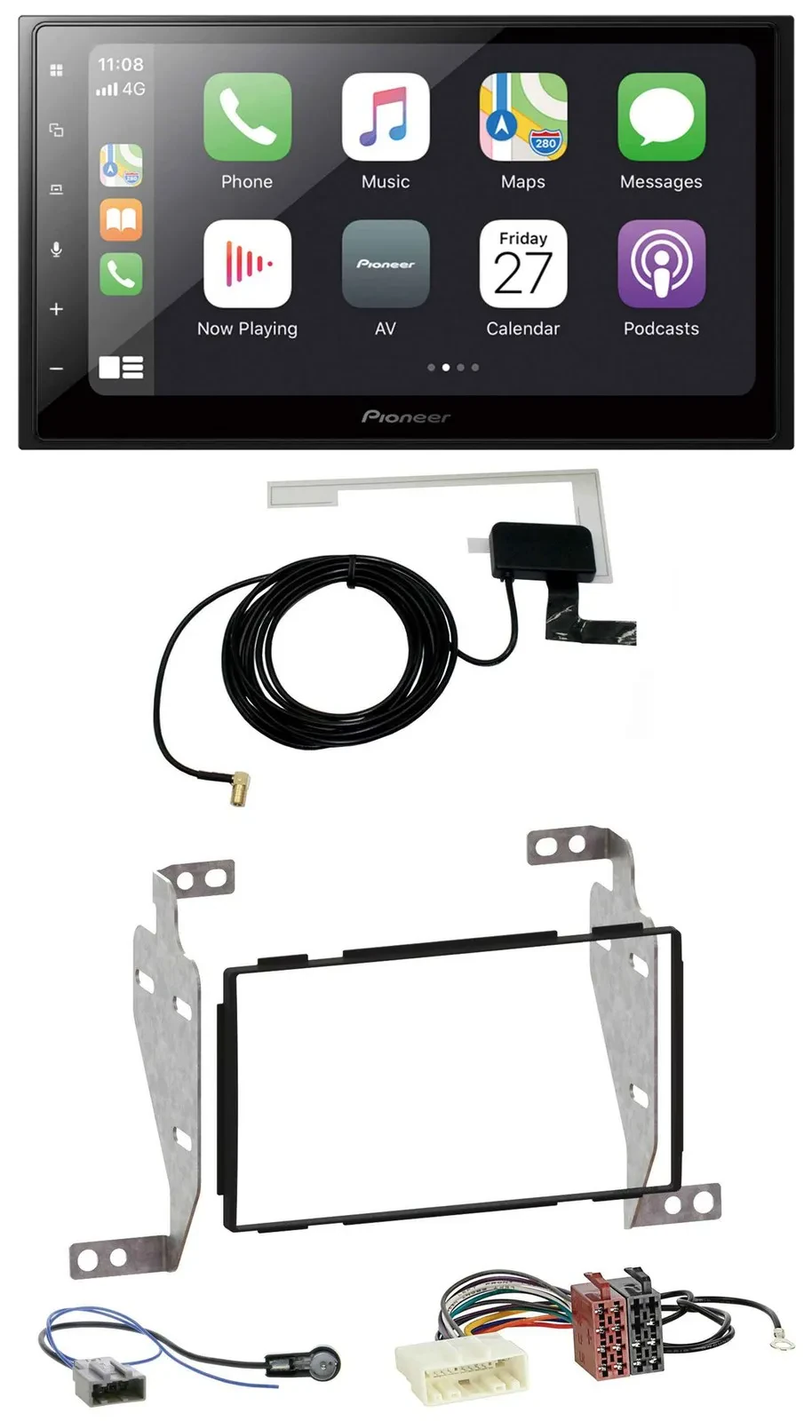 Автомагнитола для Nissan Juke (2010–2014) Pioneer 2 DIN, USB, MP3, Bluetooth, DAB