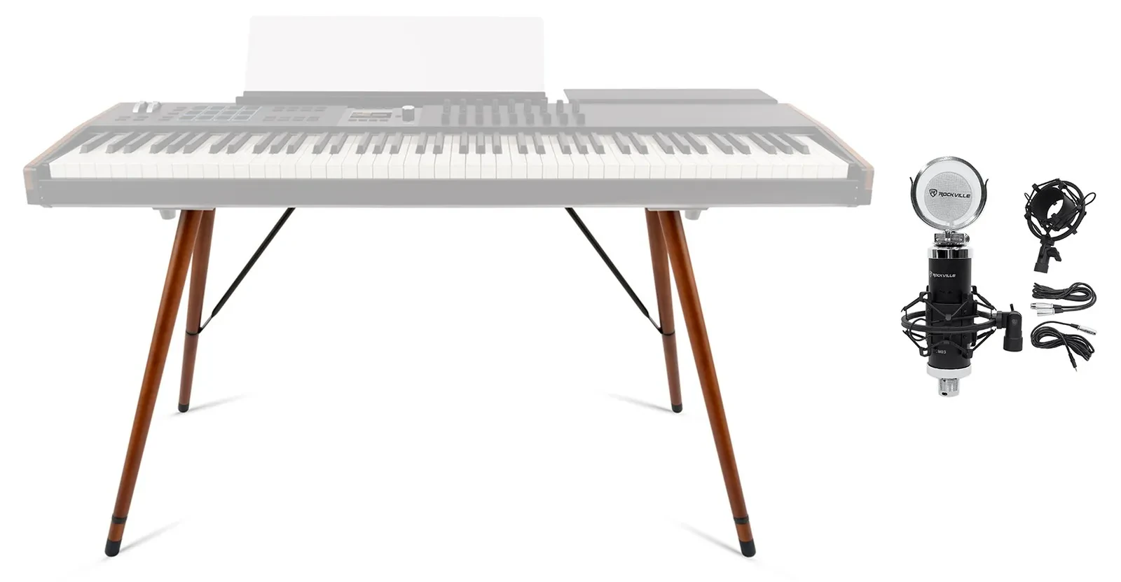 Arturia Wooden Legs For KEYLAB 88, POLYBRUTE 12, ASTROLAB+Recording Microphone