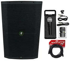 Mackie Thump215XT 15" 1400 Watt Enhanced Powered DJ PA Speaker+Microphone+Cable