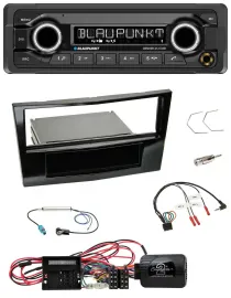 Blaupunkt Bluetooth DAB Lenkrad USB Autoradio für Opel Corsa D Klavierlack 09-14