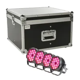 Прожектор lightmaXX Vector Silent PAR ARC (набор, 4 шт.) RGBAW, DMX, для улицы, Powerlink