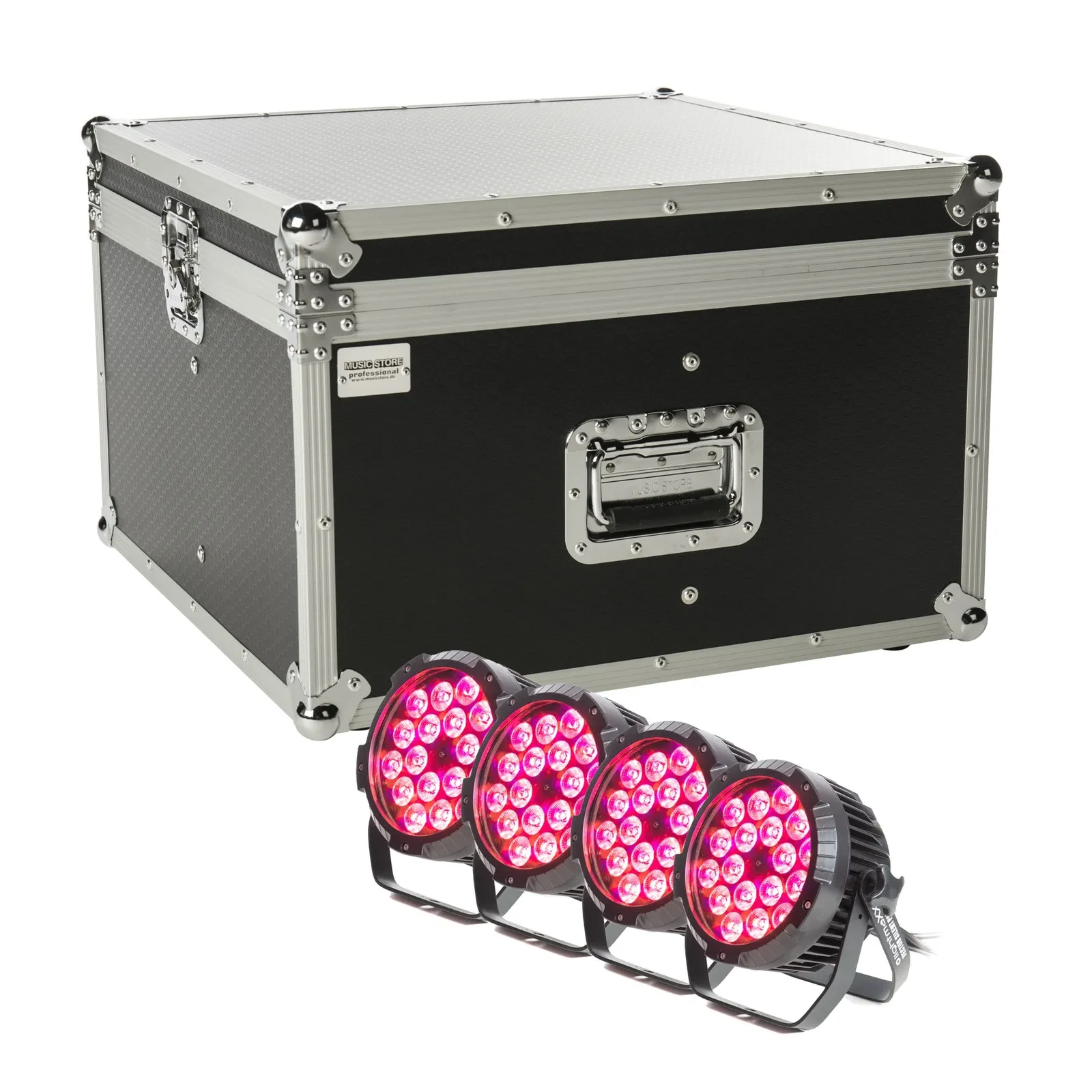 Прожектор lightmaXX Vector Silent PAR ARC (набор, 4 шт.) RGBAW, DMX, для улицы, Powerlink