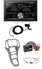 Автомагнитола Pioneer 2DIN CD USB Bluetooth DAB для Opel Astra J титаново-серая