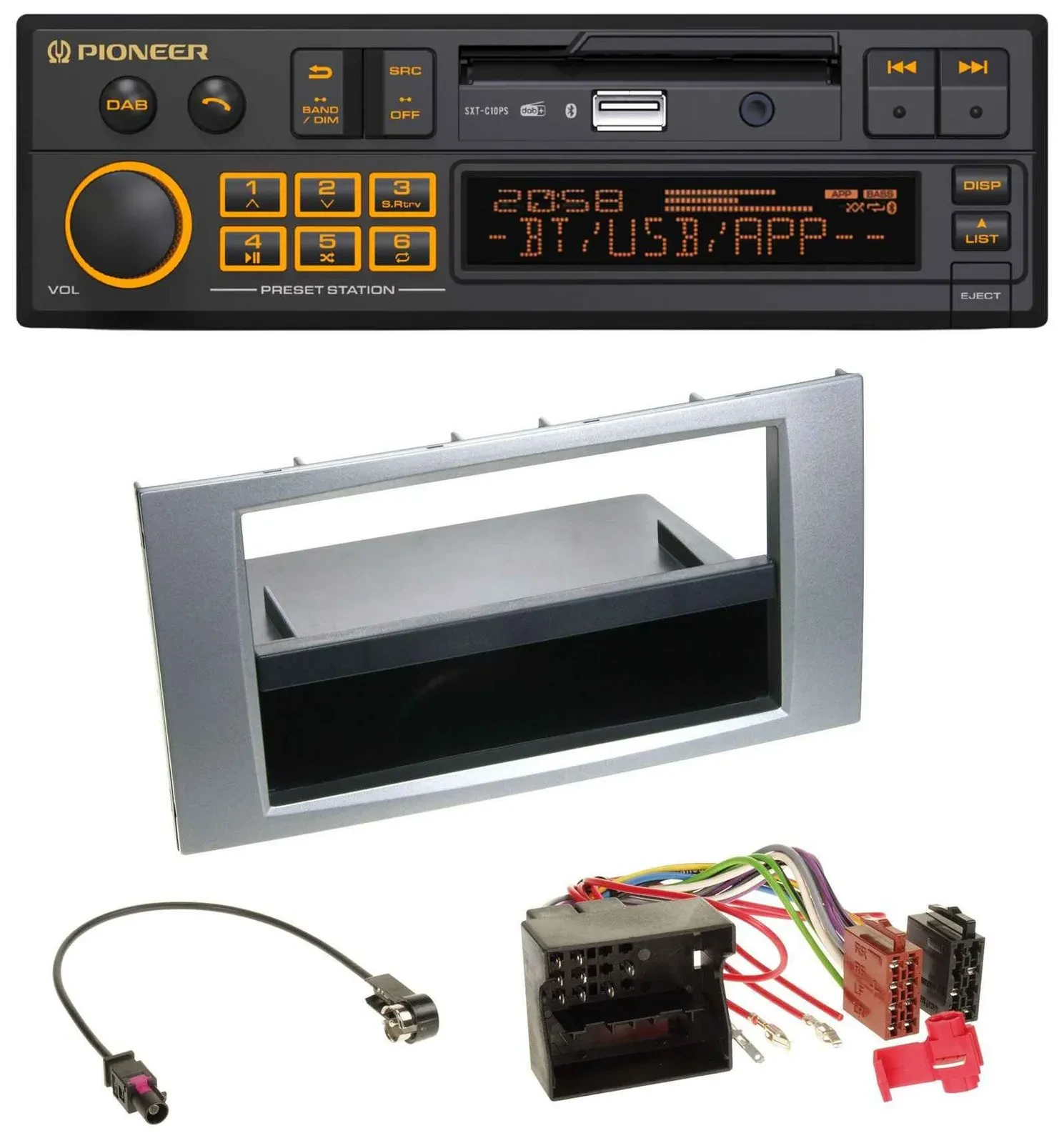 Pioneer DAB MP3 USB Bluetooth Autoradio für Ford Galaxy Focus C-Max S-Max 03-07