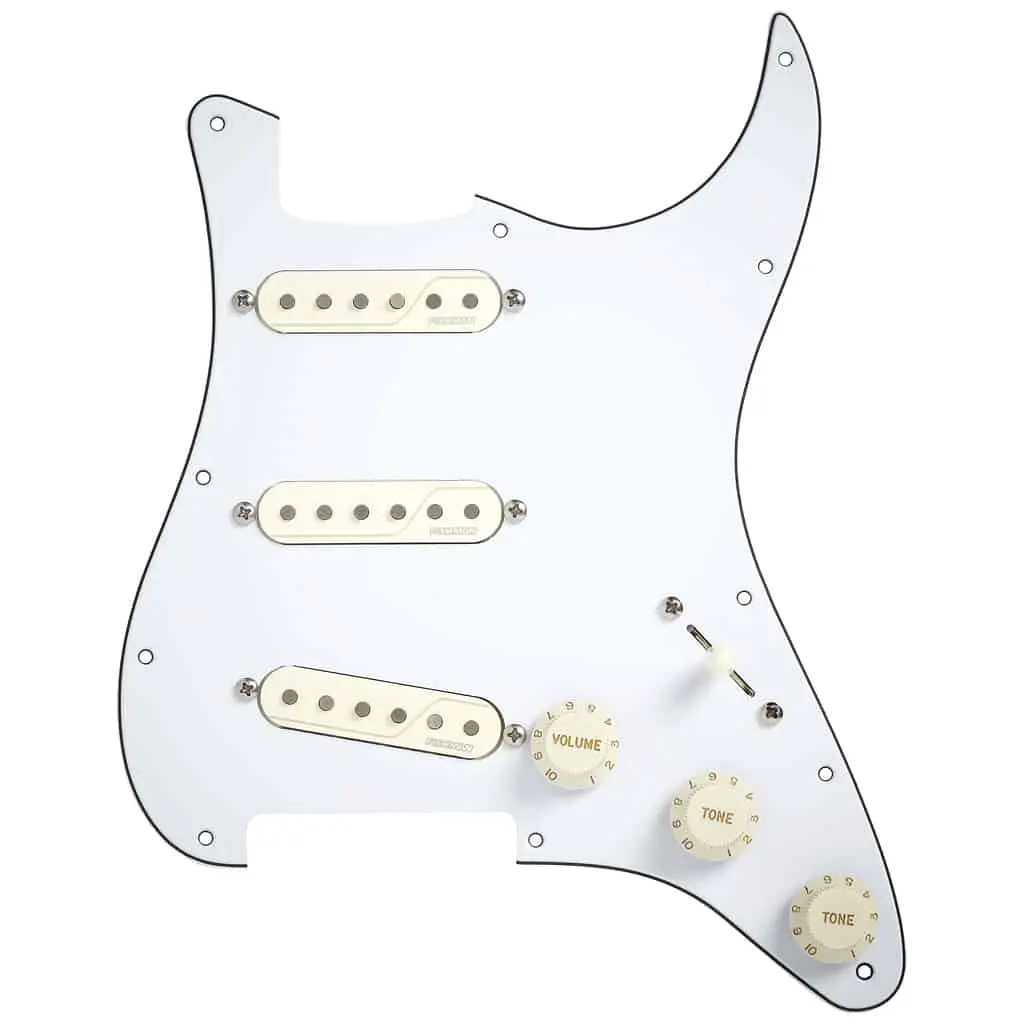 Комплект звукоснимателей для электрогитары Fishman Fluence Stratocaster Loaded Pickguard SSS White