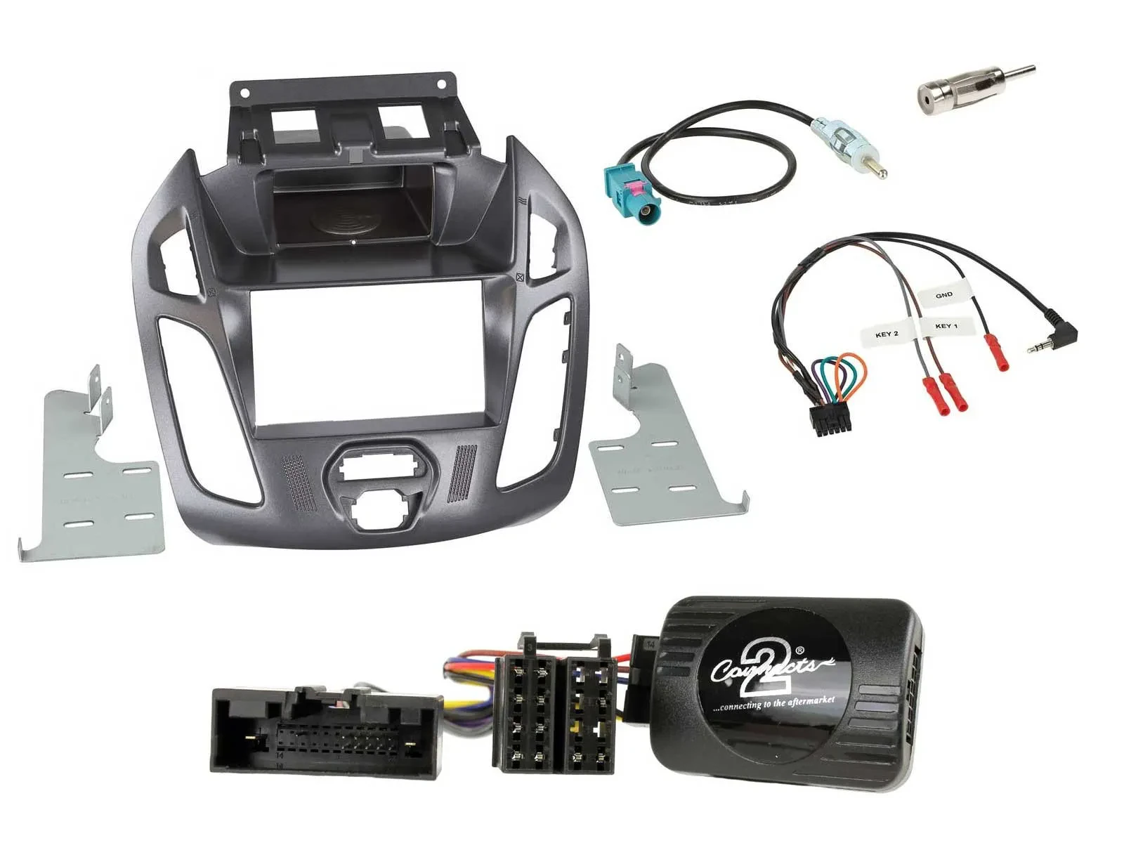 Radioset Lenkradadapter Doppel DIN Autoradio für Ford Transit Connect 13-18 Pega