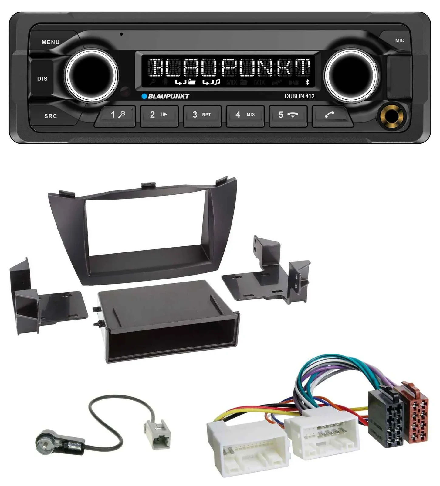 Автомагнитола для Hyundai Tucson (2010–2015) Blaupunkt MP3, Bluetooth, USB, AUX
