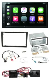 Pioneer DVD 2DIN Lenkrad DAB Bluetooth USB Autoradio für Opel Corsa D stealth sc