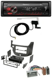 Автомагнитола для Honda Jazz (с 2009) Pioneer 1DIN USB DAB MP3 AUX темно-серая