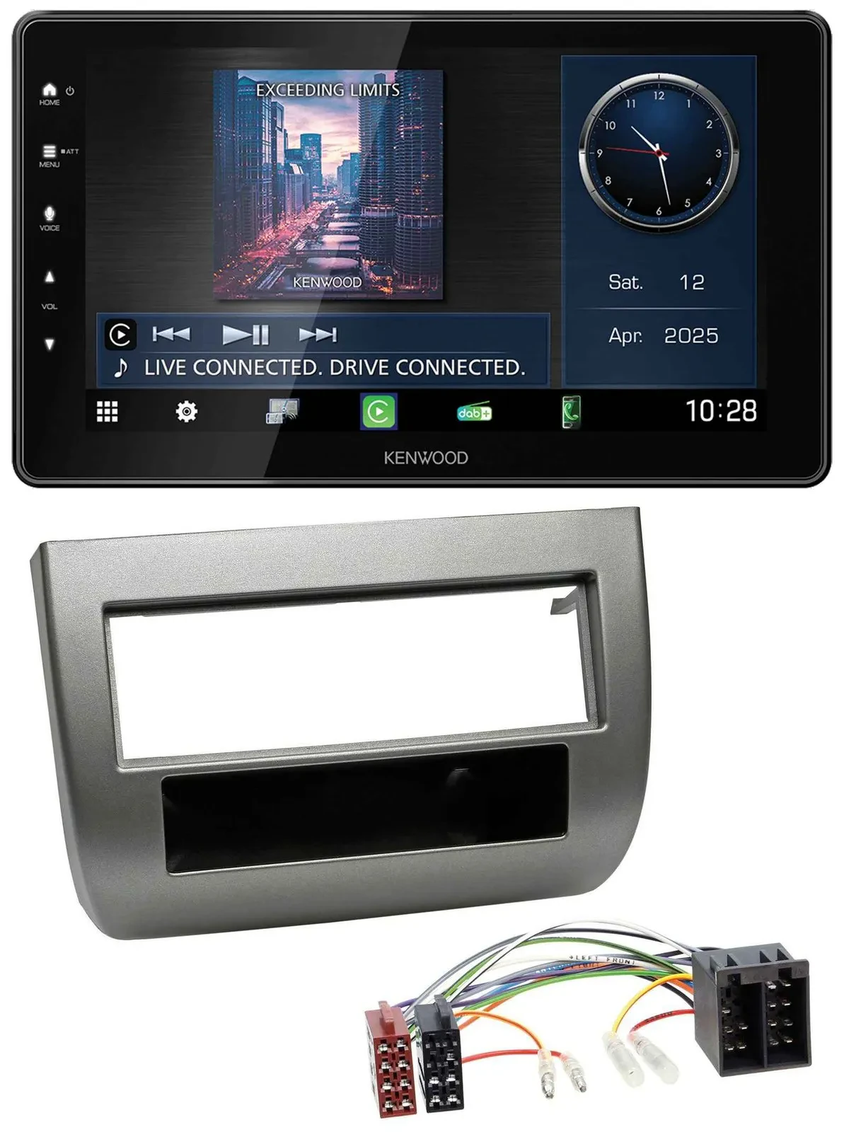 Kenwood MP3 Bluetooth USB DAB Autoradio für Lancia Y (843 03-11) anthrazit