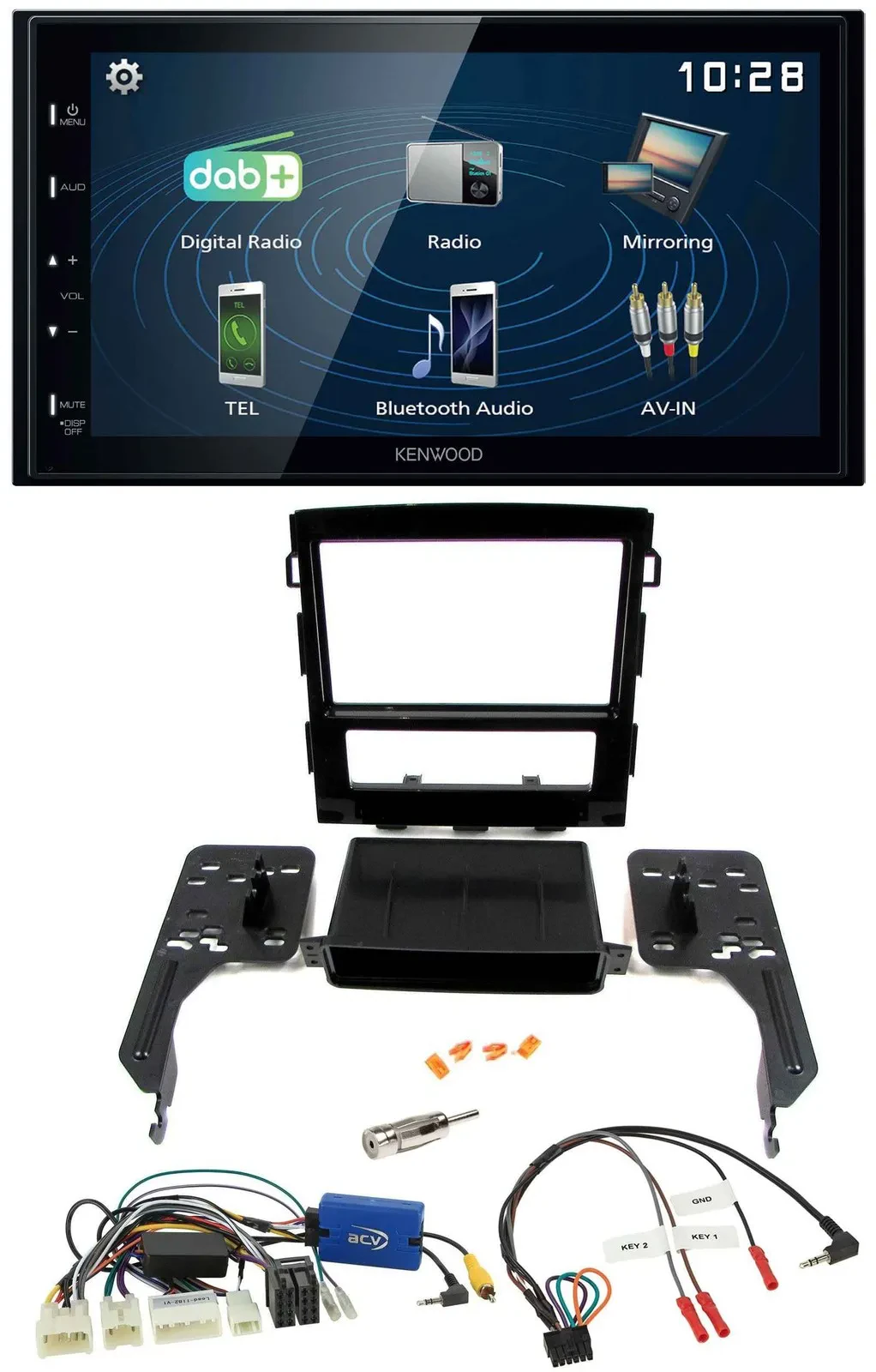 Kenwood 2DIN Bluetooth Lenkrad USB DAB Autoradio für Subaru Impreza ab 2018