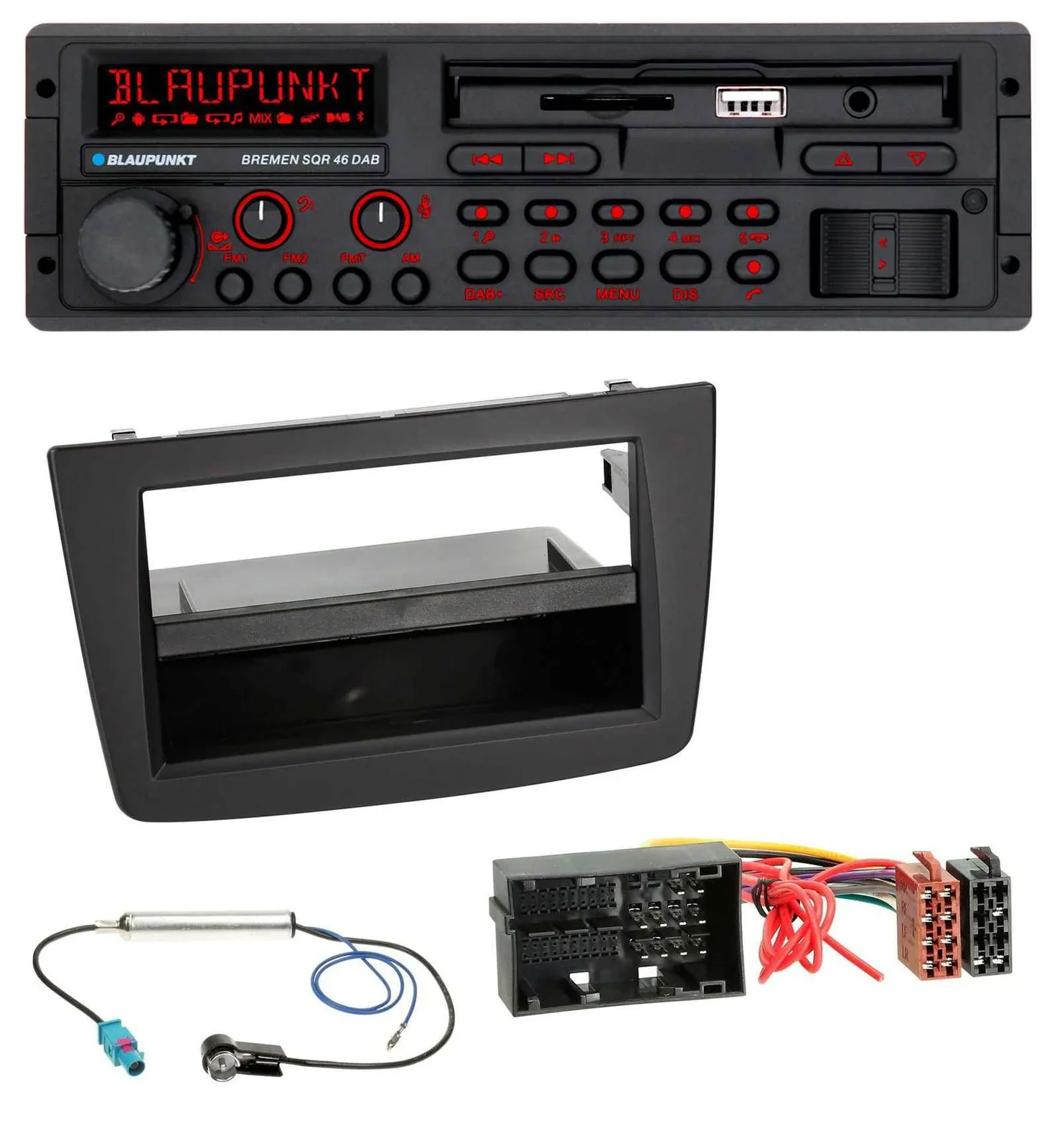 Blaupunkt SD MP3 USB Bluetooth DAB Autoradio für Alfa Romeo Mito 955 ab 14 schwa