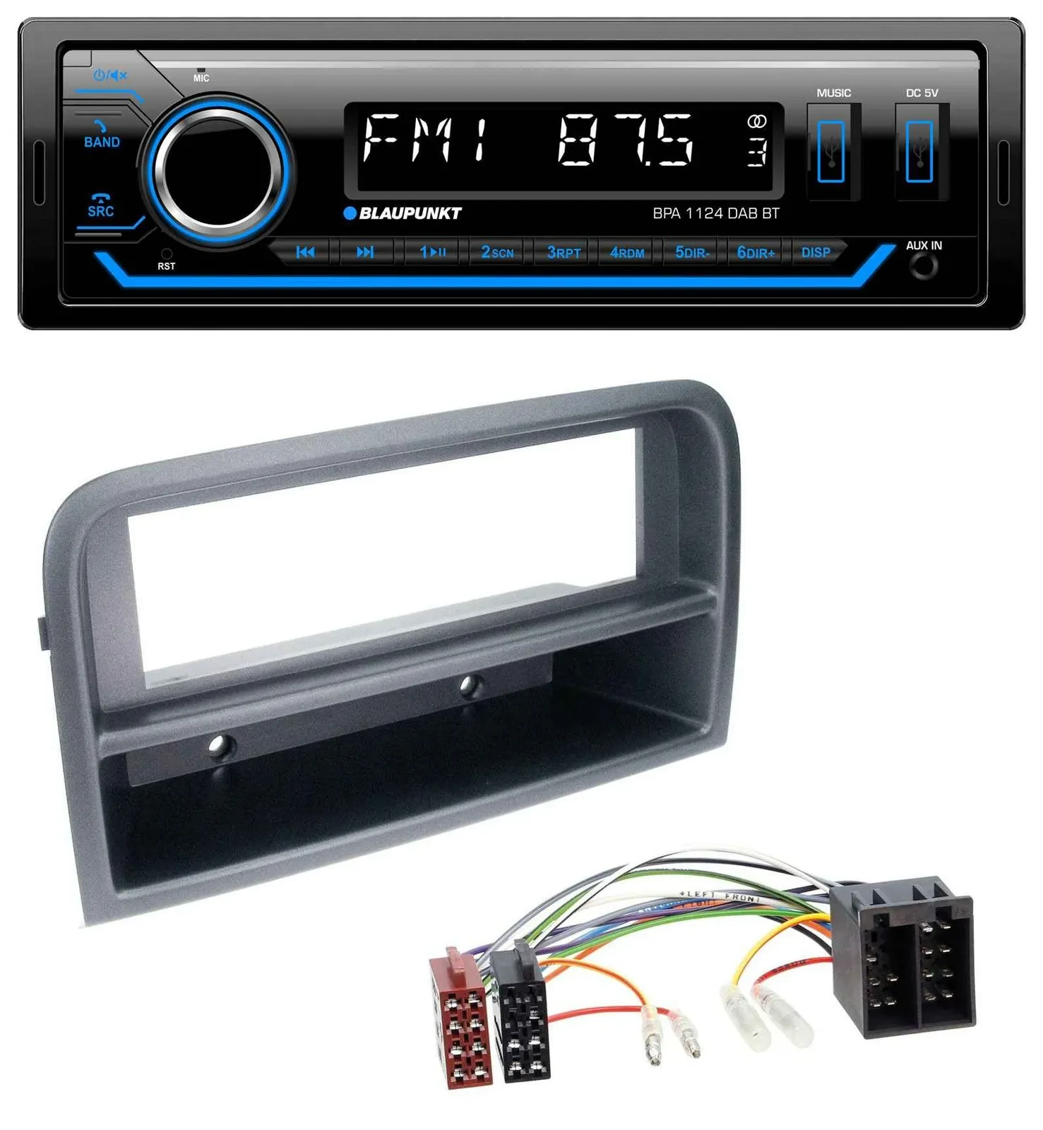 Blaupunkt Bluetooth USB DAB MP3 Autoradio für Fiat Croma (ab 2005)