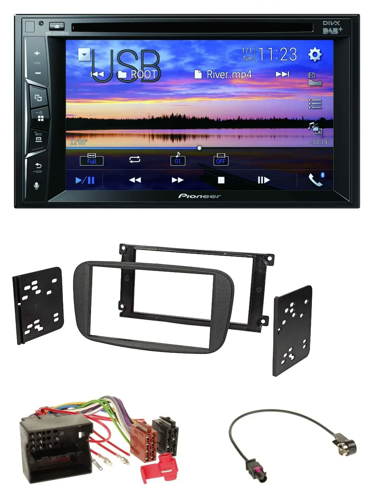 Pioneer Bluetooth 2DIN USB DVD DAB MP3 Autoradio für Ford Focus C-Max Galaxy ab