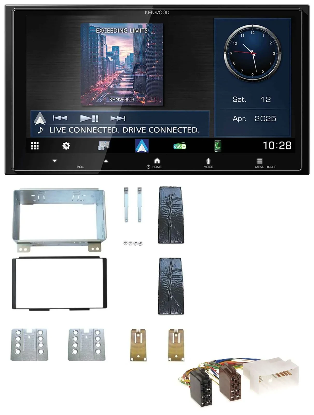 Kenwood Bluetooth 2DIN USB DAB MP3 Autoradio für Kia Carnival II VQ 06-11