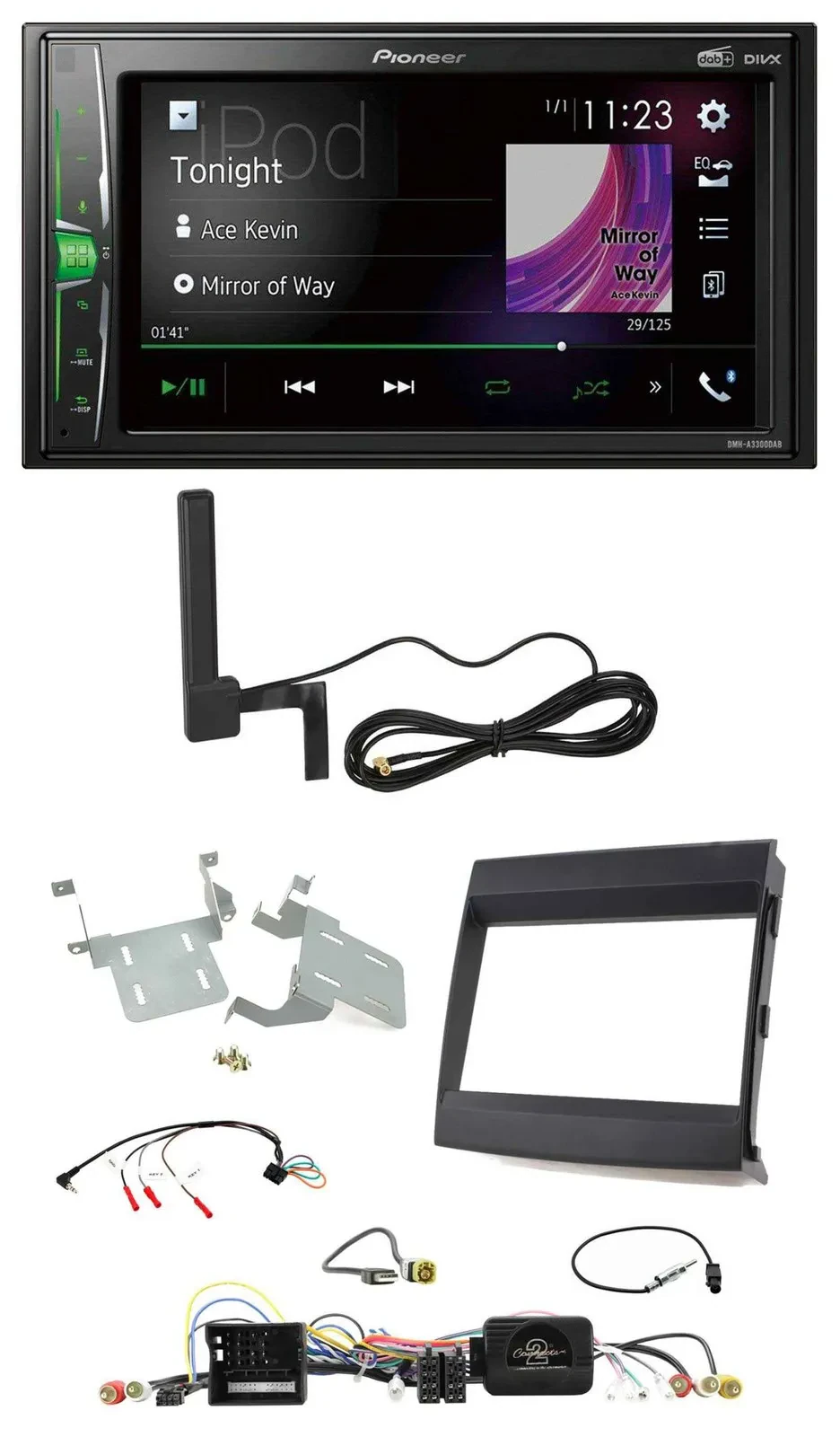 Автомагнитола для Porsche Cayenne Pioneer 2DIN Bluetooth, DAB, MP3