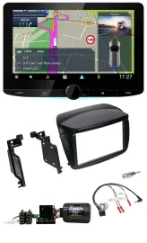 Kenwood Bluetooth DAB TMC 2DIN Lenkrad USB Navigation für Fiat Doblo ab 2010 Ope