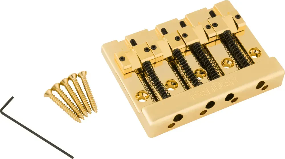Бридж для бас-гитары Fender 099-4408-200 HiMass IV Gold
