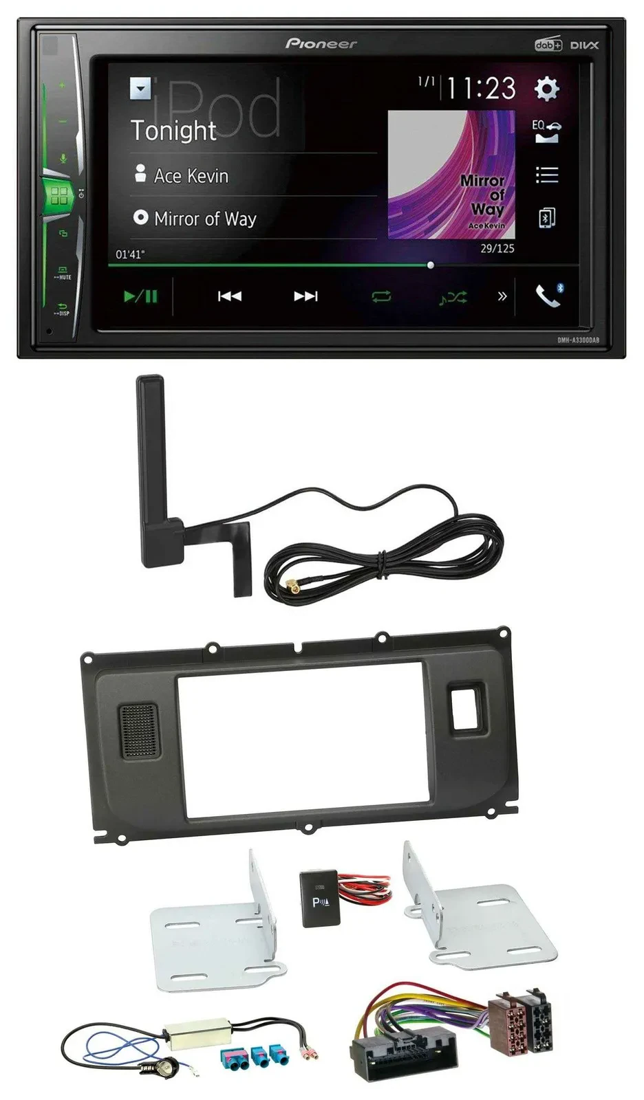 Pioneer MP3 DAB AUX 2DIN Bluetooth Autoradio für Land Rover Evoque ab 2011
