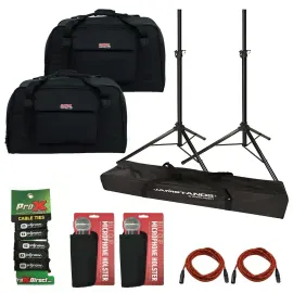 Gator GPA-TOTE12 Heavy-Duty Speaker Tote Bags Pair with Speaker Accessories