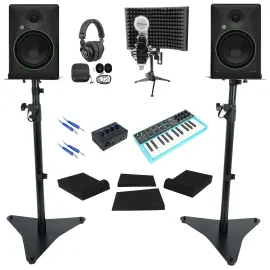 Mackie Recording Kit w/CR8BT Studio Monitors+Interface+Controller+Mic+Headphones