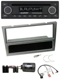 Blaupunkt Lenkrad Bluetooth DAB CD USB Autoradio für Opel Corsa C 00-04 aluminiu