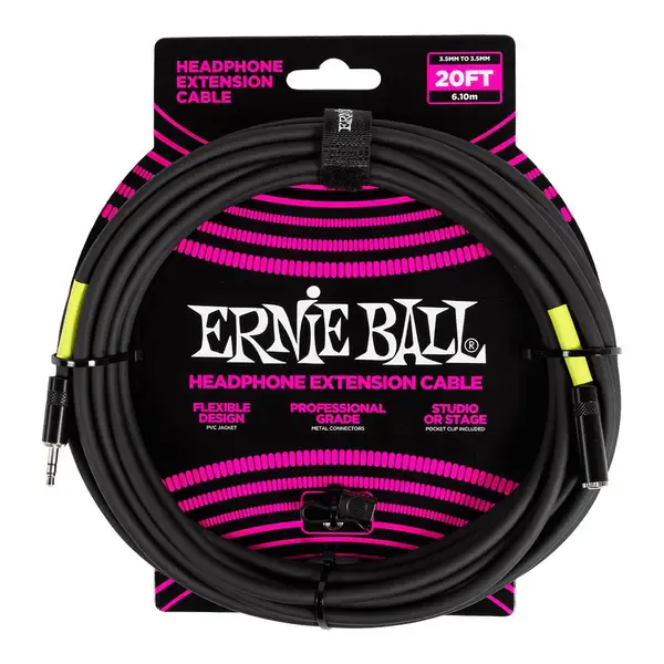 Коммутационный кабель Ernie Ball 6425 Black 6.1 м