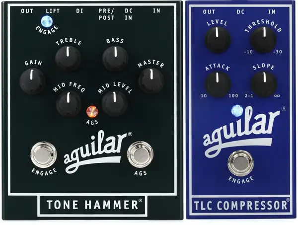 Педаль эффектов для бас-гитары Aguilar Tone Hammer Preamp/Direct Box + Aguilar TLC Bass Compressor