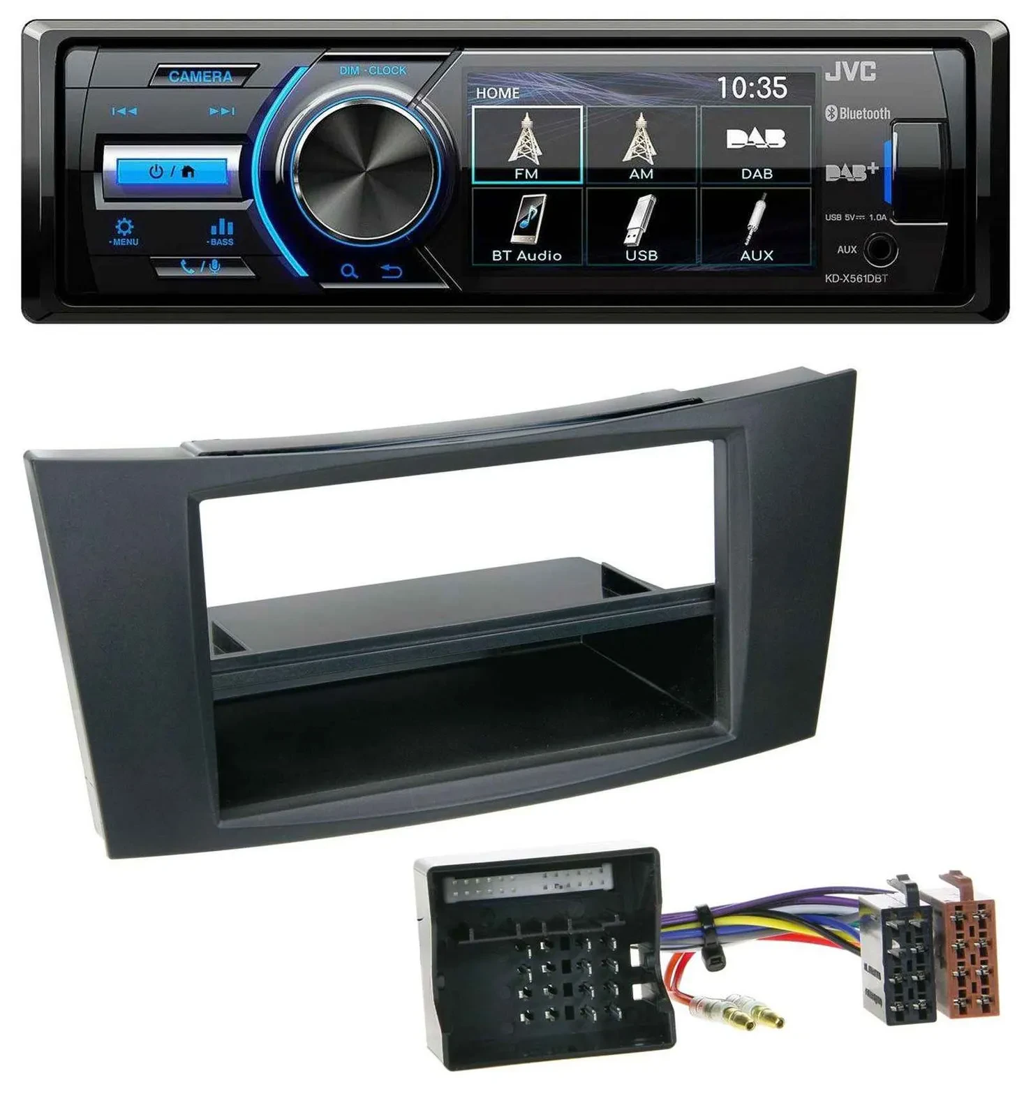 JVC Bluetooth MP3 USB DAB Autoradio für Mercedes CLS, E-Klasse W211