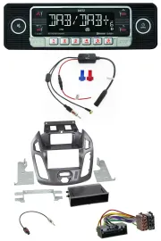 Dietz MP3 DAB Bluetooth USB Autoradio für Ford Transit Connect 12-18 Display Peg