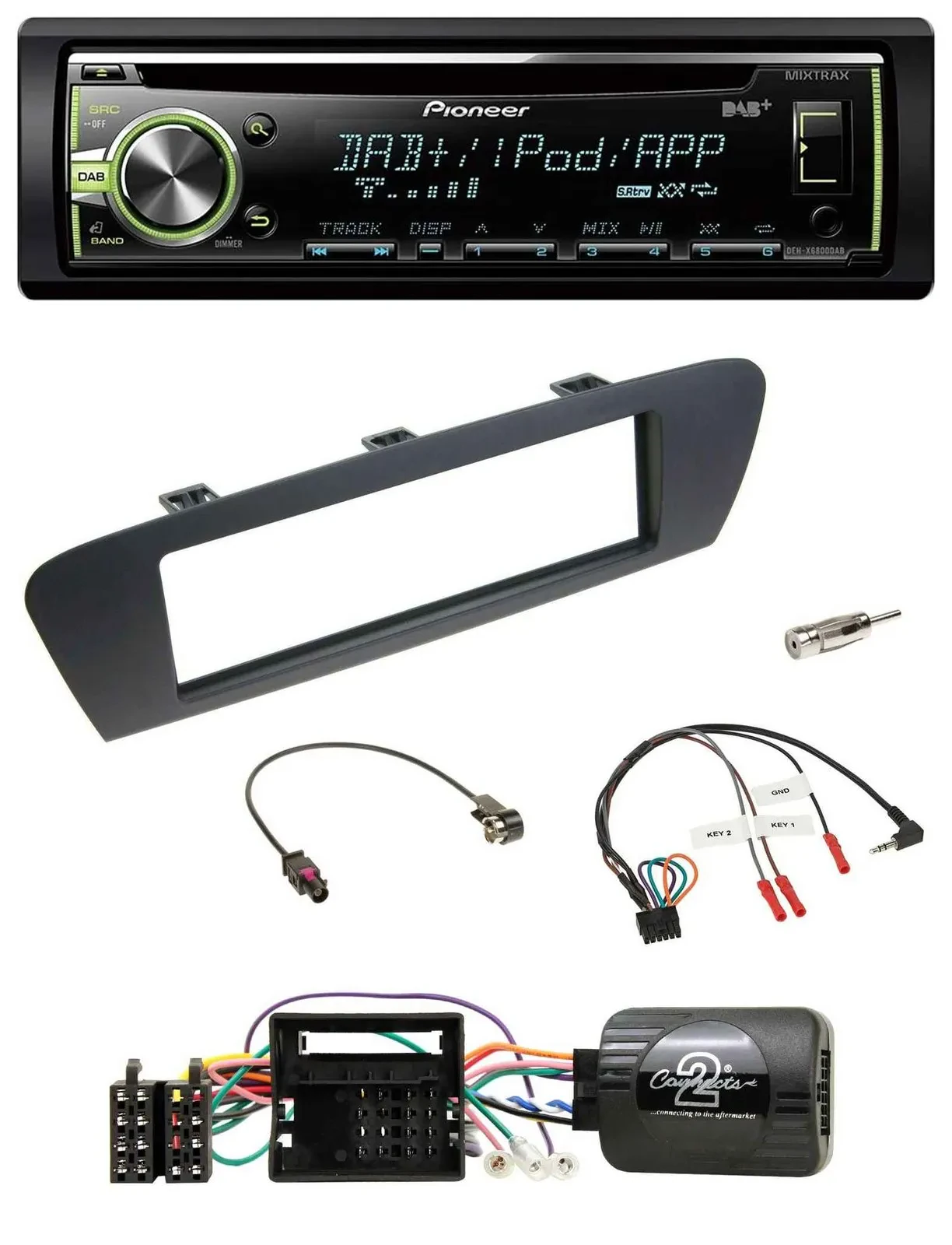 Pioneer DAB USB MP3 Lenkrad CD Autoradio für Renault Grand Scenic ab 2009 Scenic