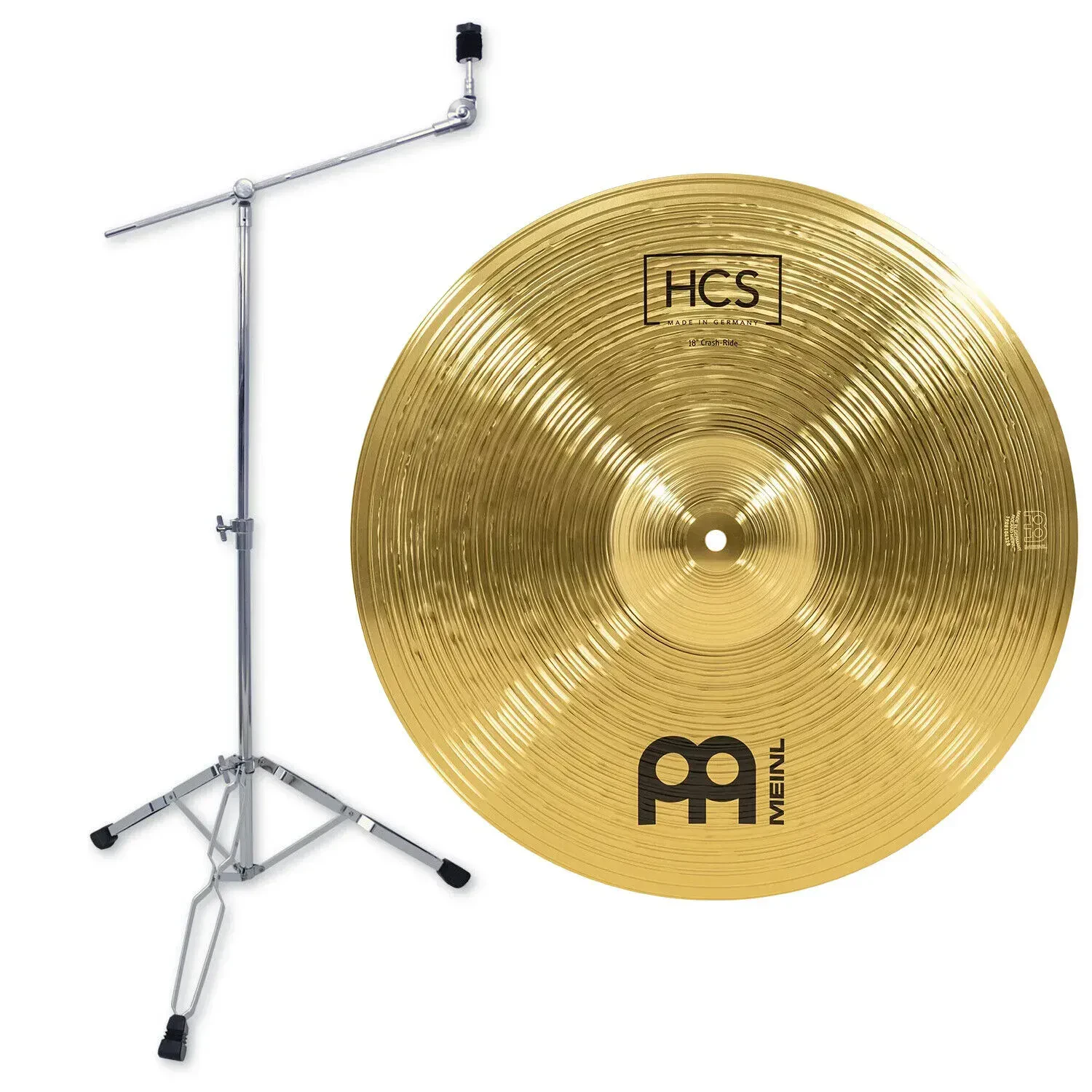 Тарелка барабанная MEINL 18" HCS Crash-Ride со стойкой