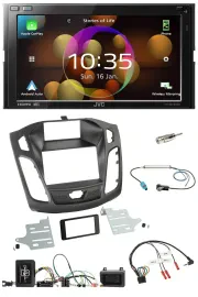 JVC DAB Lenkrad 2DIN Bluetooth USB Autoradio für Ford Focus 2011-2014