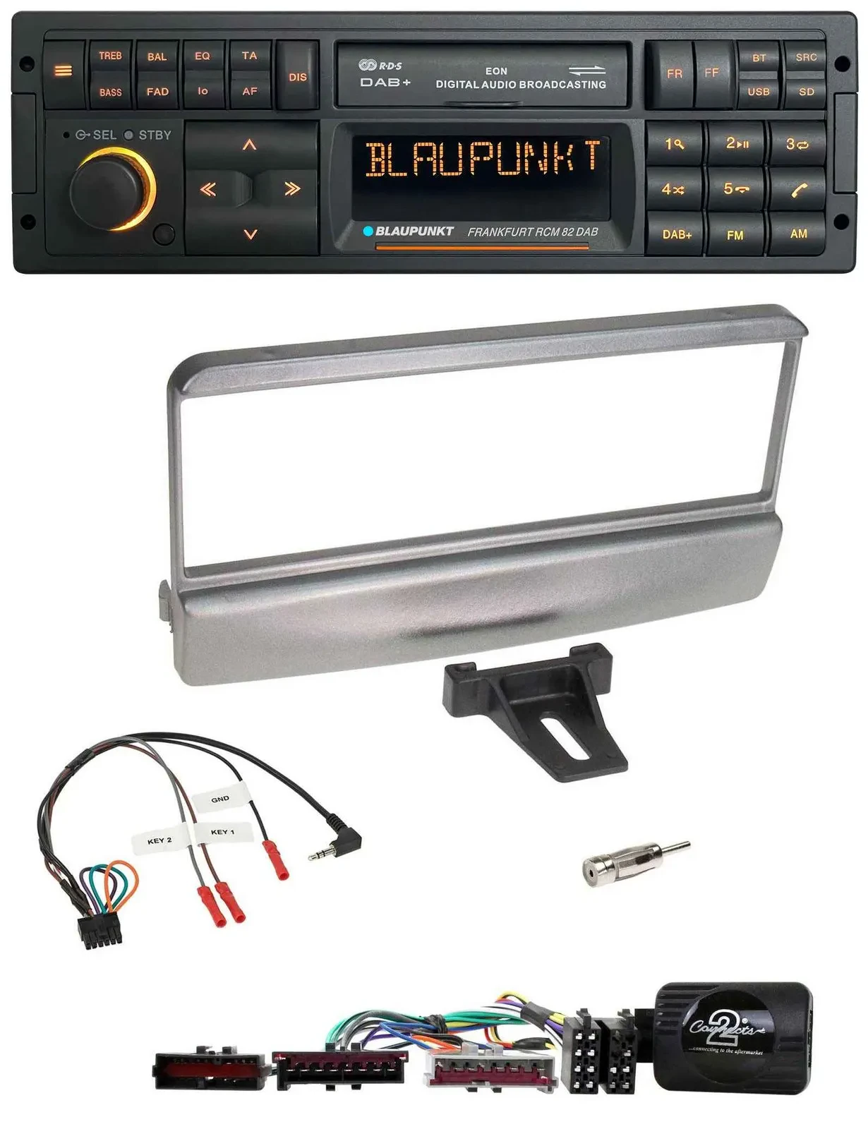 Blaupunkt USB DAB SD Lenkrad Bluetooth Autoradio für Ford Mondeo 2000-2002 silbe