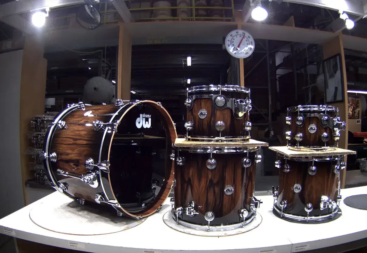 DW Collector's Custom Exotic Santos Rosewood/Maple Shell Pack, Candy Black Burst