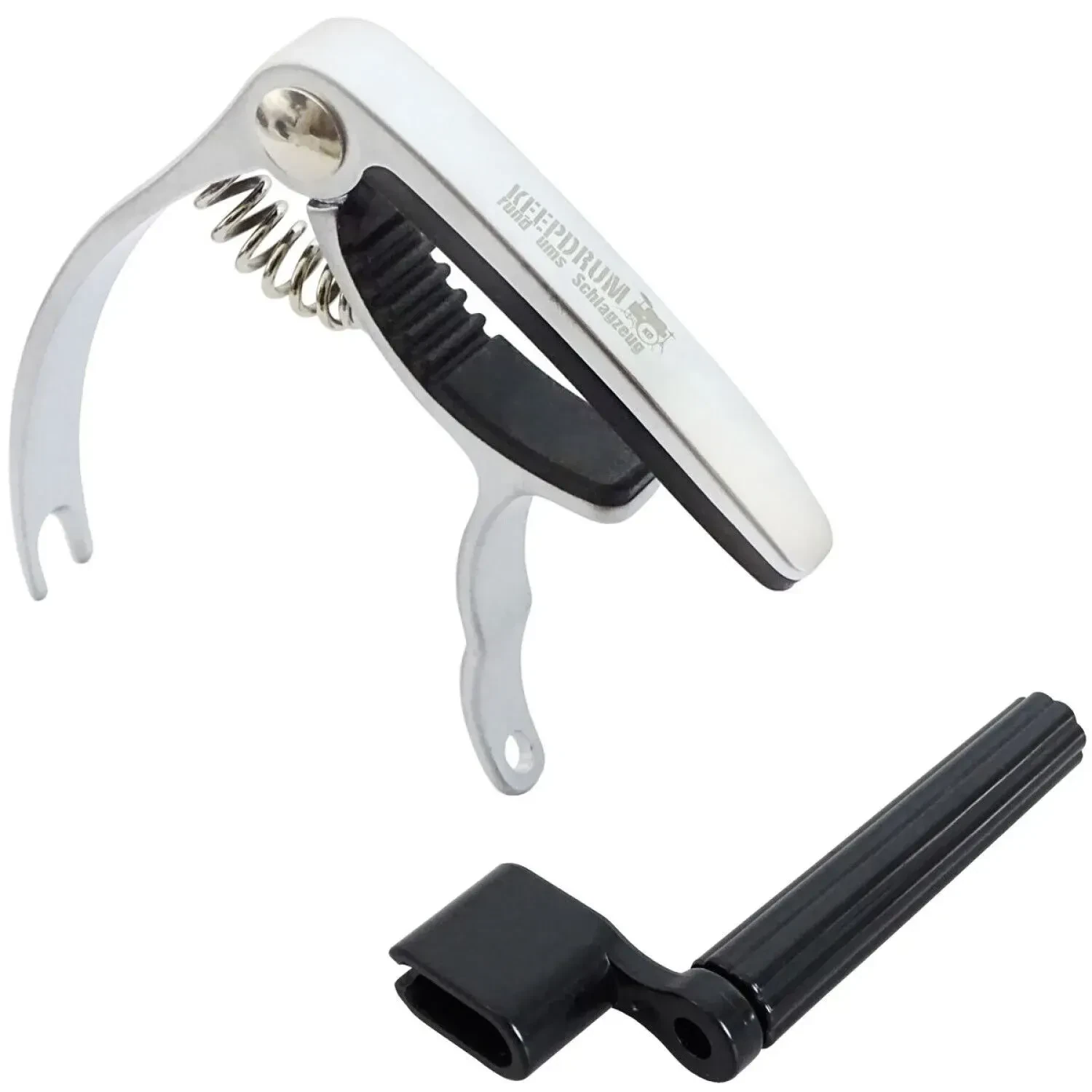 Каподастр keepdrum GCP-SV-SK Silver с вертушкой