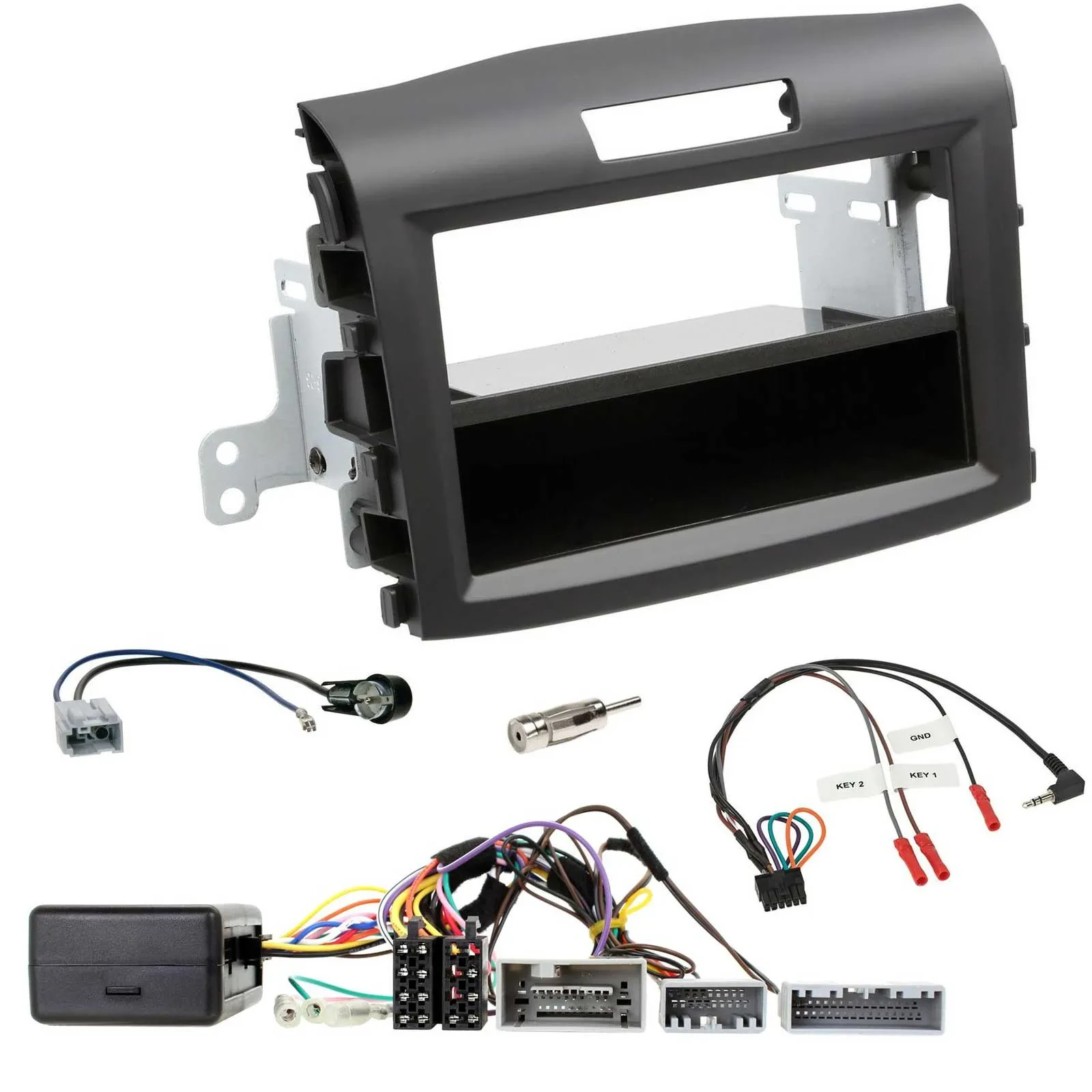 Einbauset Lenkradadapter DIN Autoradio für Honda CR-V ab 2013 schwarz