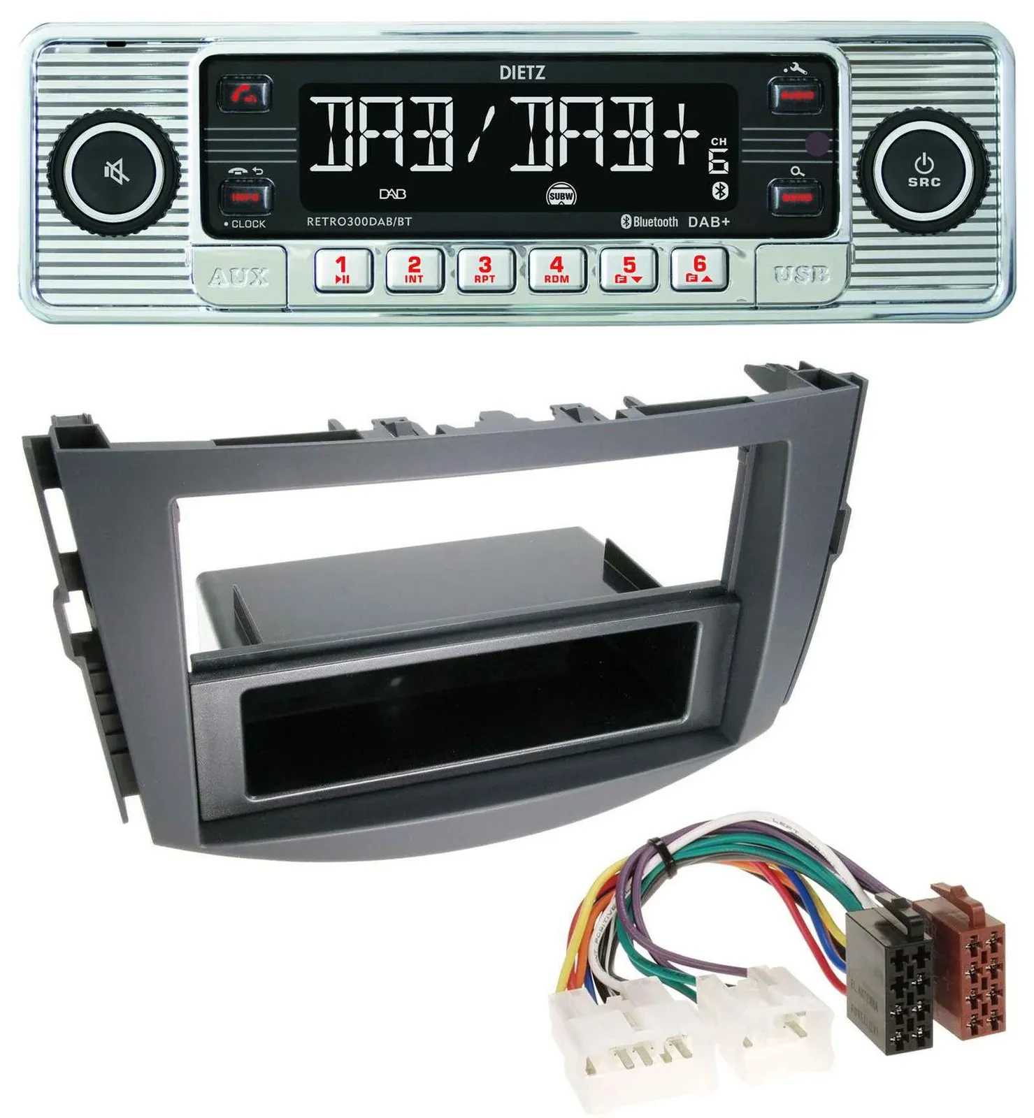 Dietz Bluetooth MP3 DAB USB Autoradio für Toyota RAV-4 (ab 2006)