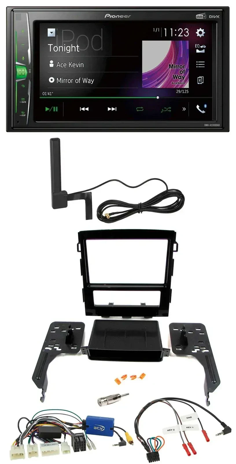 Автомагнитола Pioneer 2-DIN, DAB, Bluetooth, MP3, поддержка управления с руля для Subaru Impreza (с 2018)