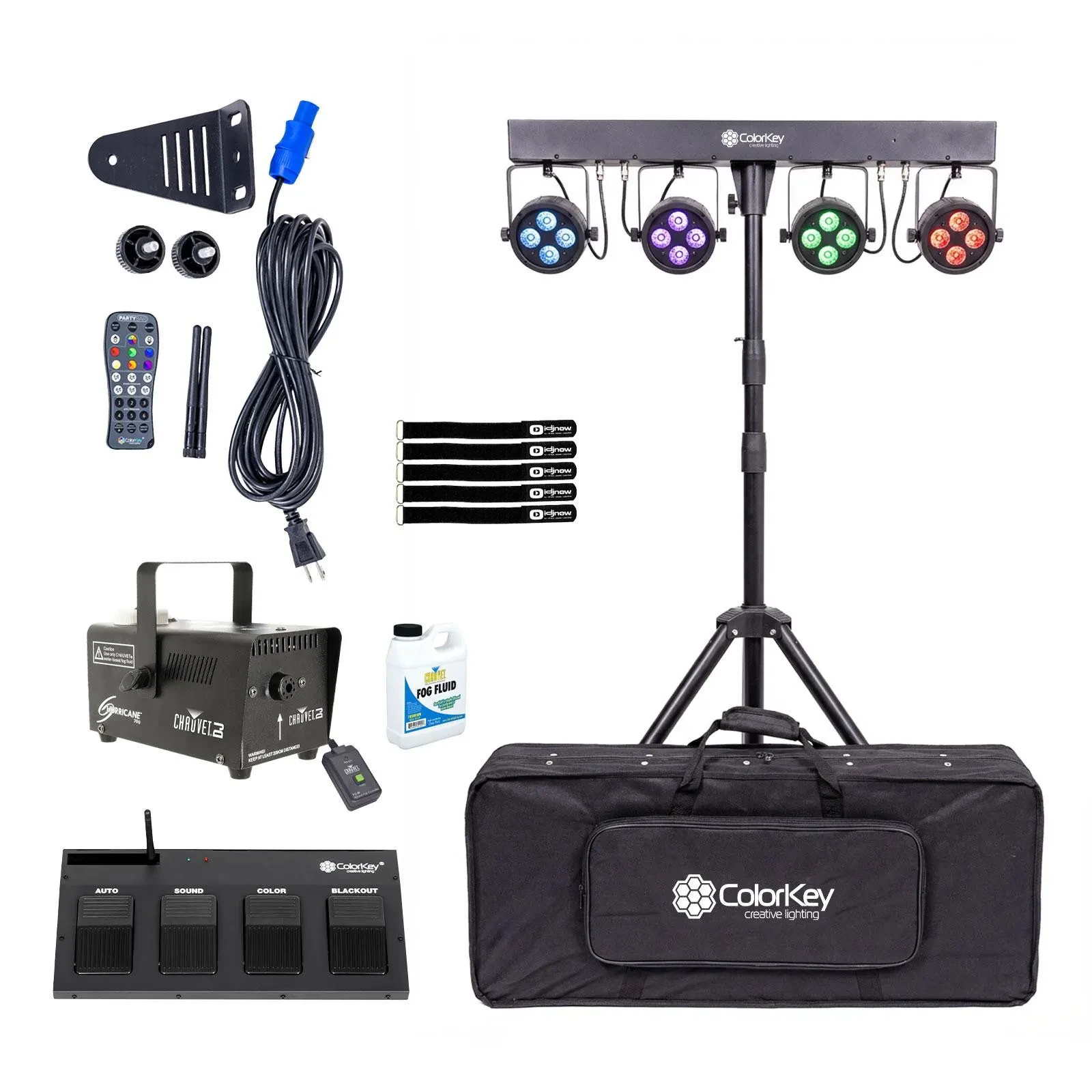 ColorKey CKU-3062 PartyBar Mobile 100 Light Bar with Fog Machine