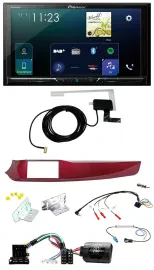 Pioneer 2DIN DAB USB Lenkrad Bluetooth Autoradio für Alfa Giulietta rot 940 2010