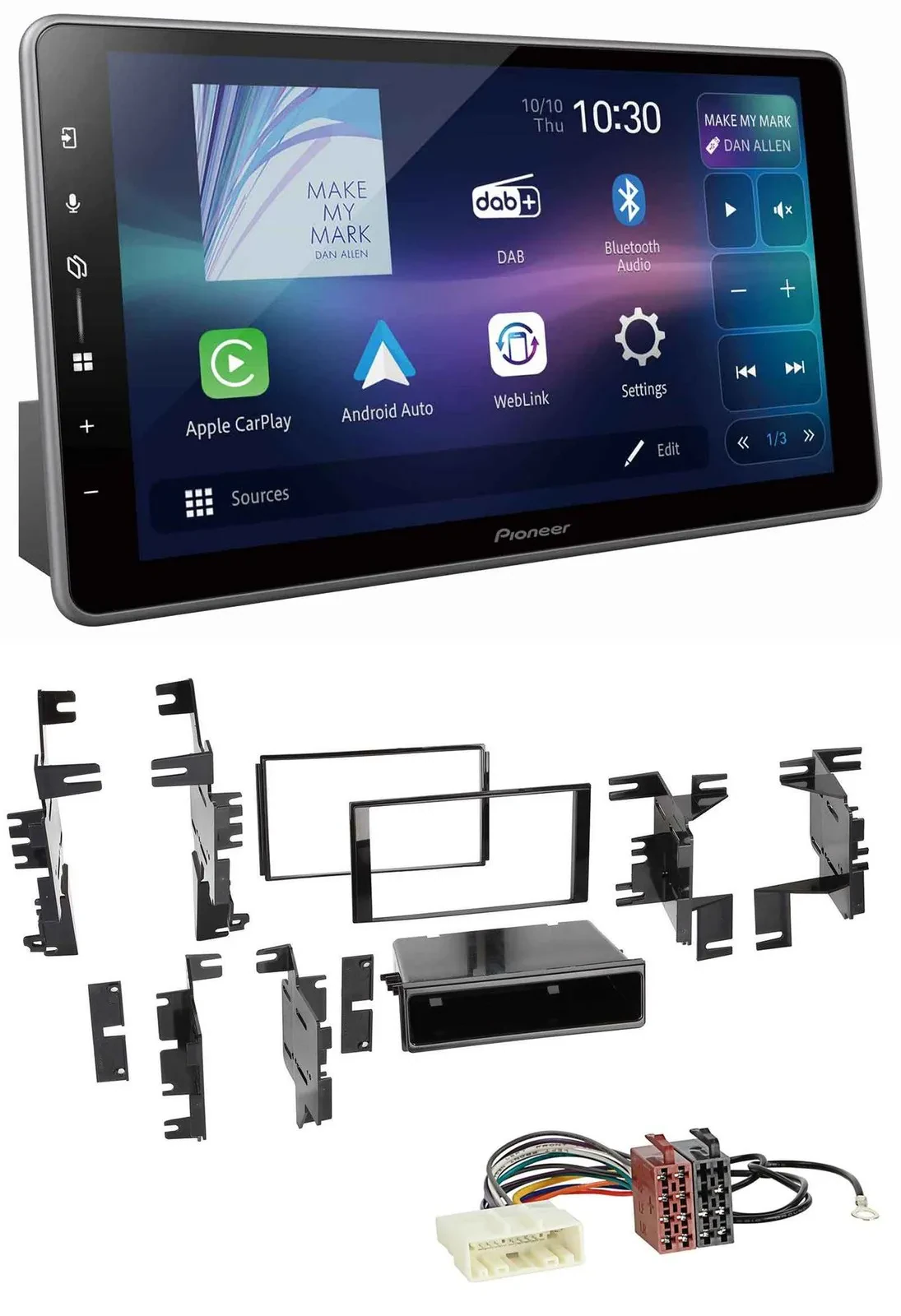 Pioneer Bluetooth USB DAB MP3 Autoradio für Nissan Navara NV NV200 (ab 12)